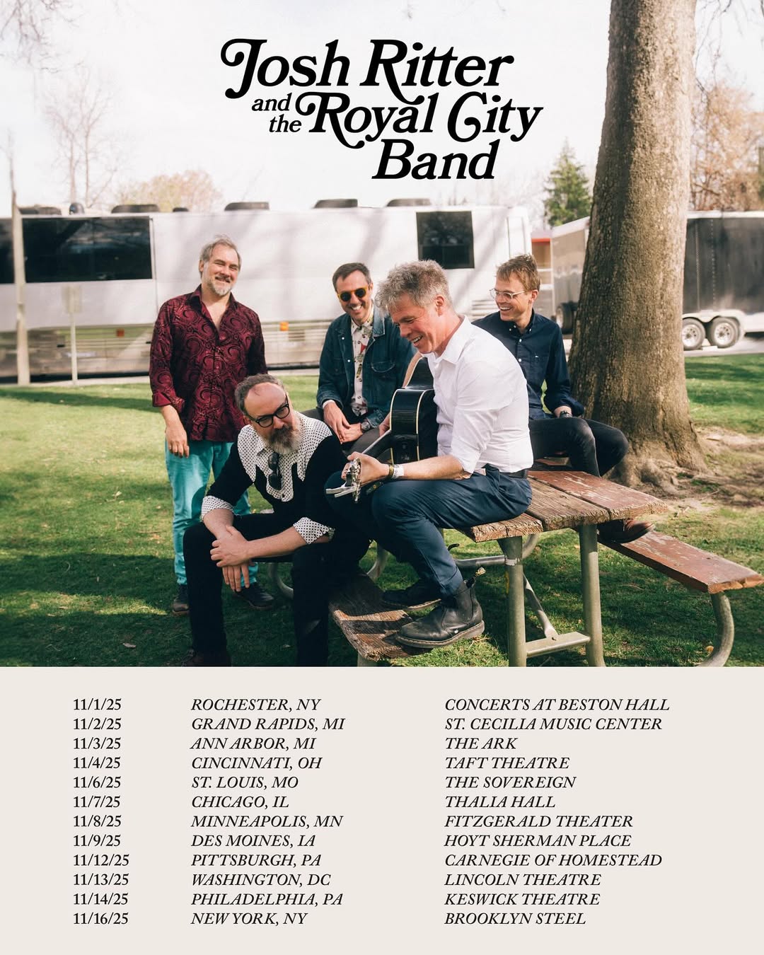 The Royal City Band Tour Poster 2025